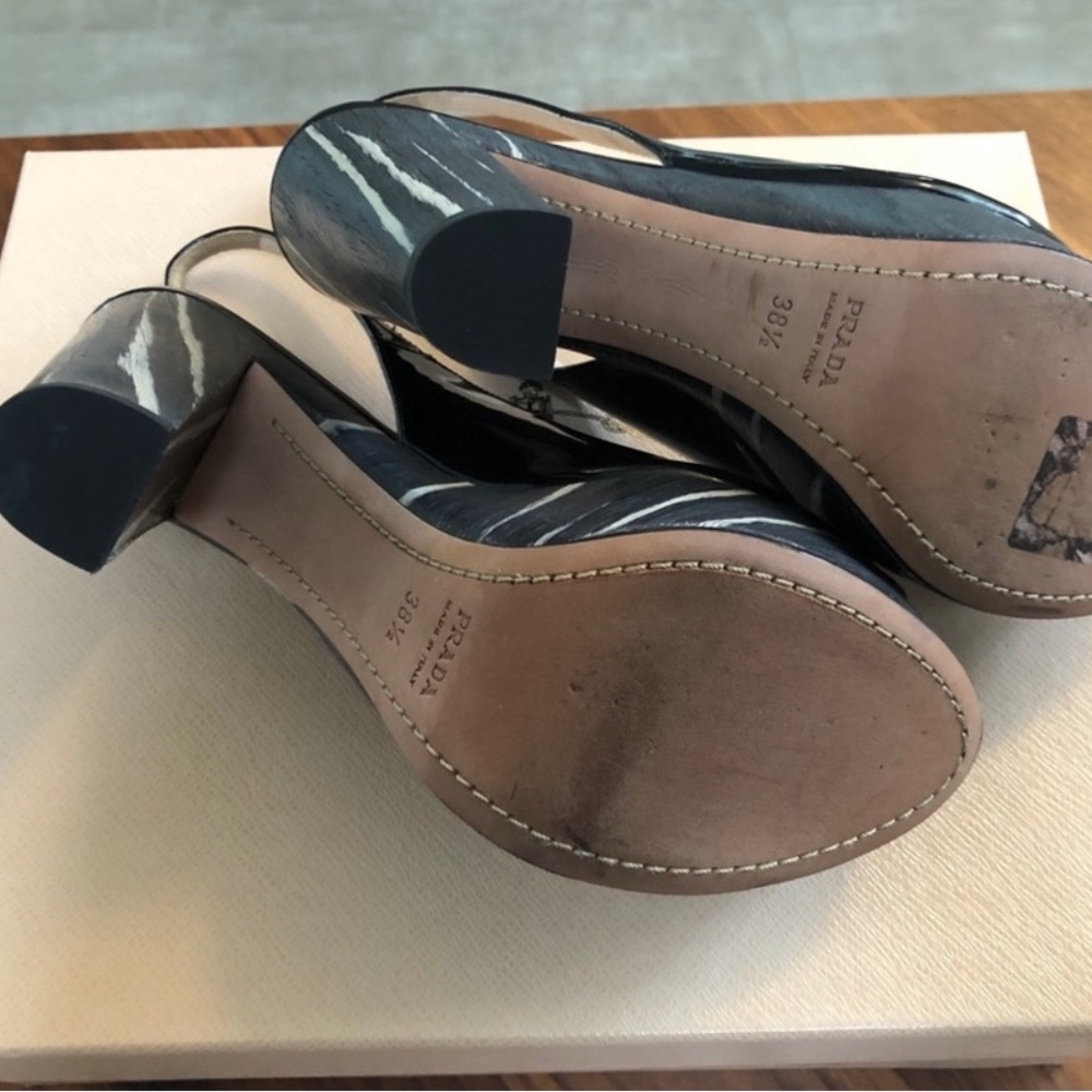 Prada Black Stiletto Peep-Toe Heels - Picture 4 of 4